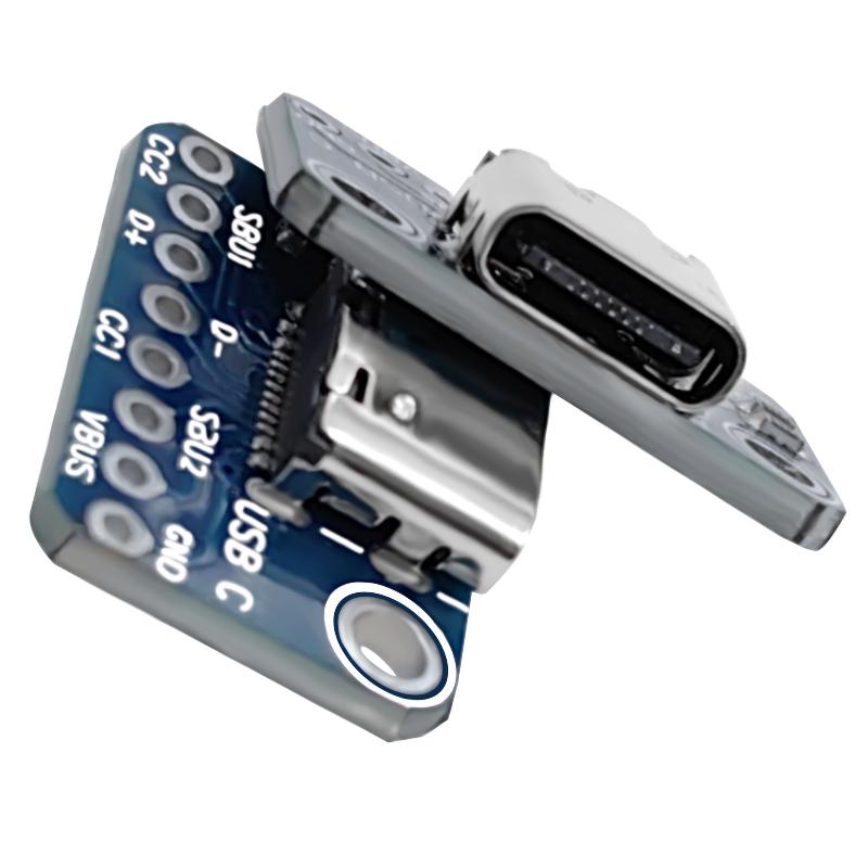 1 Set Usb3.1 16P To 2.54 High Current Power Adapter Board Module Type-C Female Test Board For Arduino