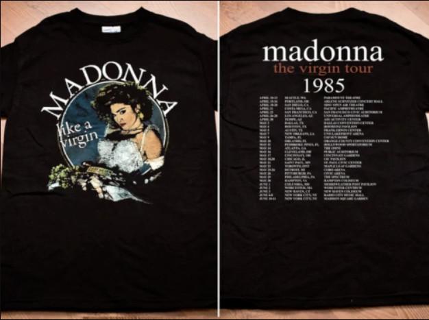 1985 Madonna Like A Virgin US Tour T-Shirt