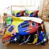 Set de așternut Blaze Cartoon Monster Machines Cearșaf de plapumă imprimat single Huse de pernă Seturi de 3 piese Dimensiuni pentru copii și adulți