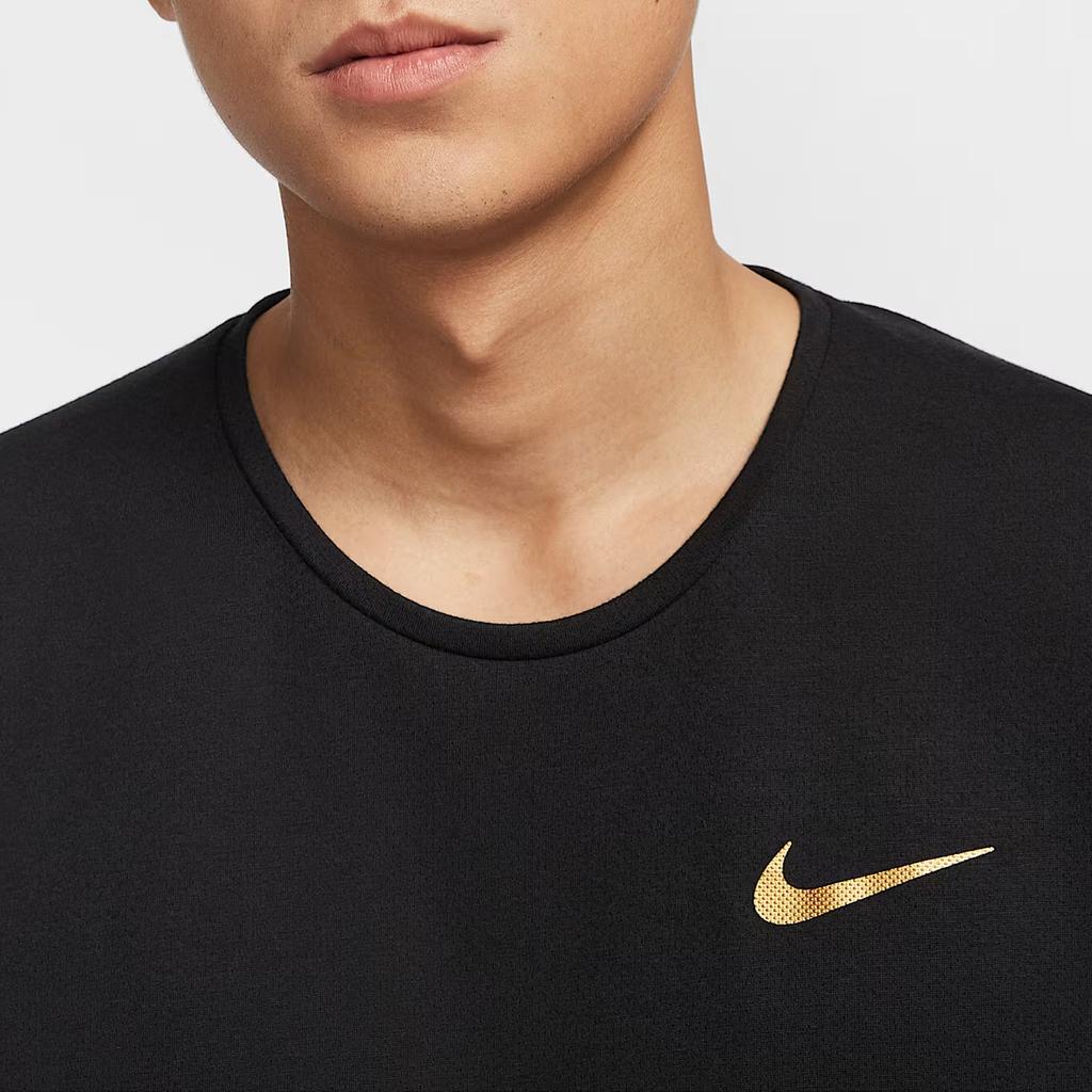Nike Dri-Fit Comfortable Fashionable Versatile Short Sleeve T-Shirt Men Tops Black HJ3535010