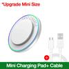 30W Mini Wireless Charger Pad Desktop LED Light Induction Stand For iPhone Samsung S25 Xiaomi AirPods Pro Fast Charging Station