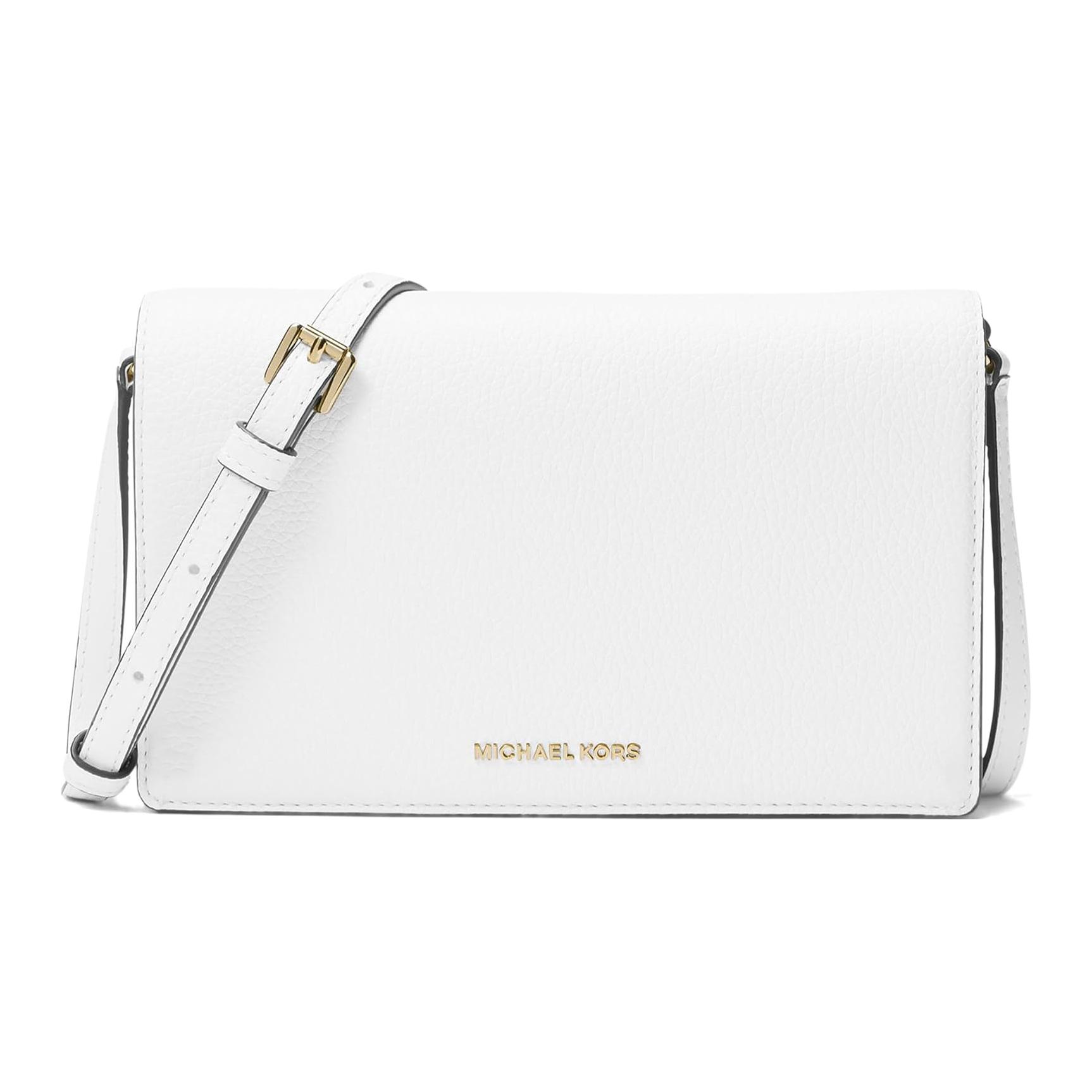 

Michael Kors Mk Jet Set Medium Shoulder Crossbody Bag With Gold Hardware And Litchi Grain Leather Women Bags Optical-White 32S4GJ6C6L-OPTIC-WHITE Basic Set (Bag+Dust Bag)