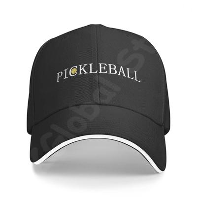 Pickleball Hat for Unisexs Womens Baseball Hat Adjustable Outdoor Logo Cap Black Baseball Caps Snapback Hat