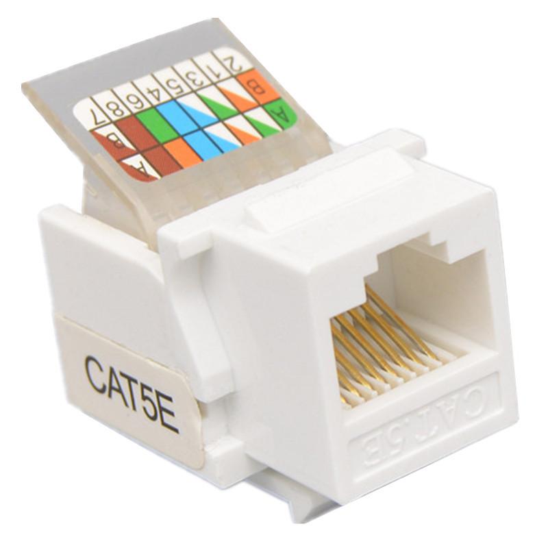 Cat5e Keystone Jack Network Module - Super Five Category Panel Socket for Computer Networking