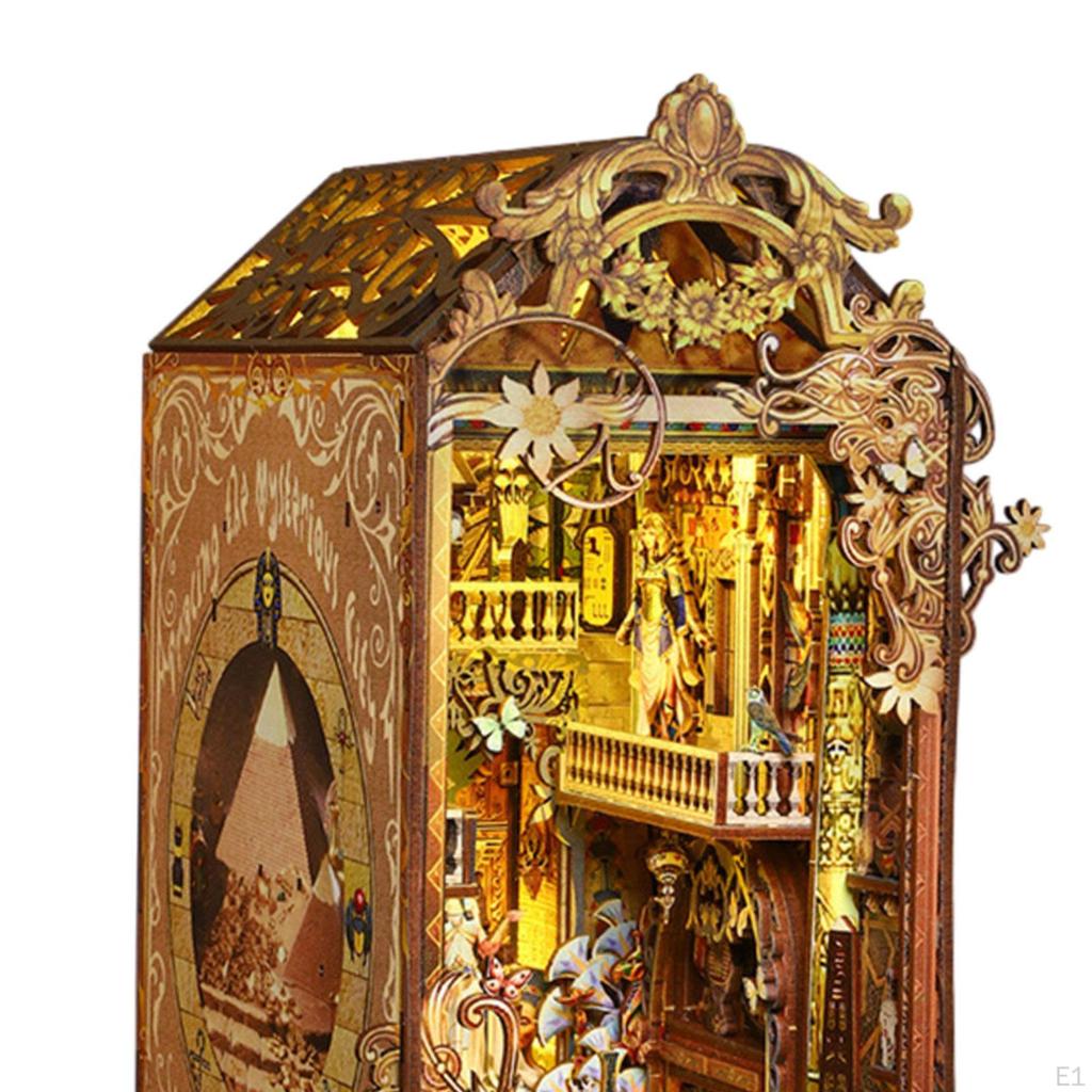 Miniature Dollhouse Kits Diorama Building Puzzles with Light House Creative Room for Kids