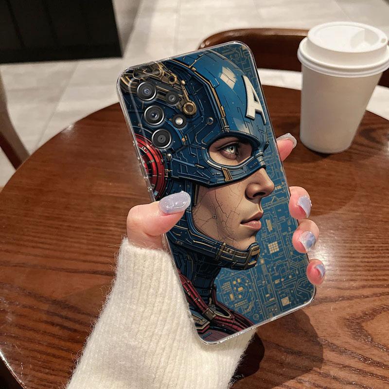 Cool Marvel Ironman Captain America Case For Samsung Galaxy A57 A37 A56 A36 Cases A55 A54 A35 A26 A07 A17 A16 A06 A36 A15 Cover