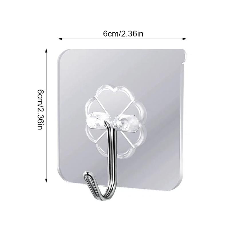1 Stk Haken Transparent Stark Selbstklebend Tür Wandhänger Haken Saug Schwerlastregal Saugnapf Für Küche Badezimmer
