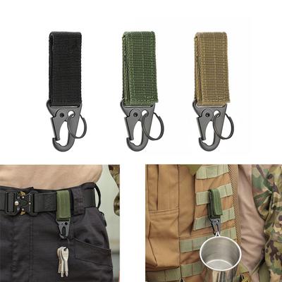 1PC Outdoor Tactical Nylon Webbing Moschettoni Fibbia Portachiavi Multifunzionale Alpinismo Olecrano Gancio MOLLE Cintura Chiave