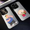 F-Family F-Funny G-Guy  Phone Case For iPhone17,16,15,14,13,12,11 Plus,Pro Max Candy Silver Plated Inside Cover