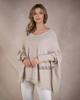 Autumn and winter European and American popular pullover sweater solid color loose top one-neck knitted sweater