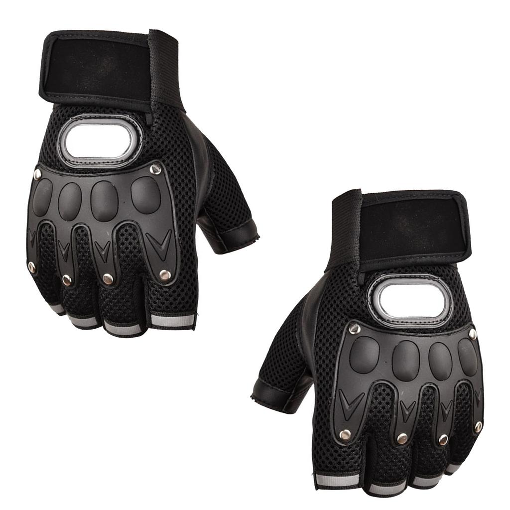 Knuckles Protective Motorcycle Gloves Half Finger Cycling Gloves Breathable Shock Absorption Gloves Accessories
