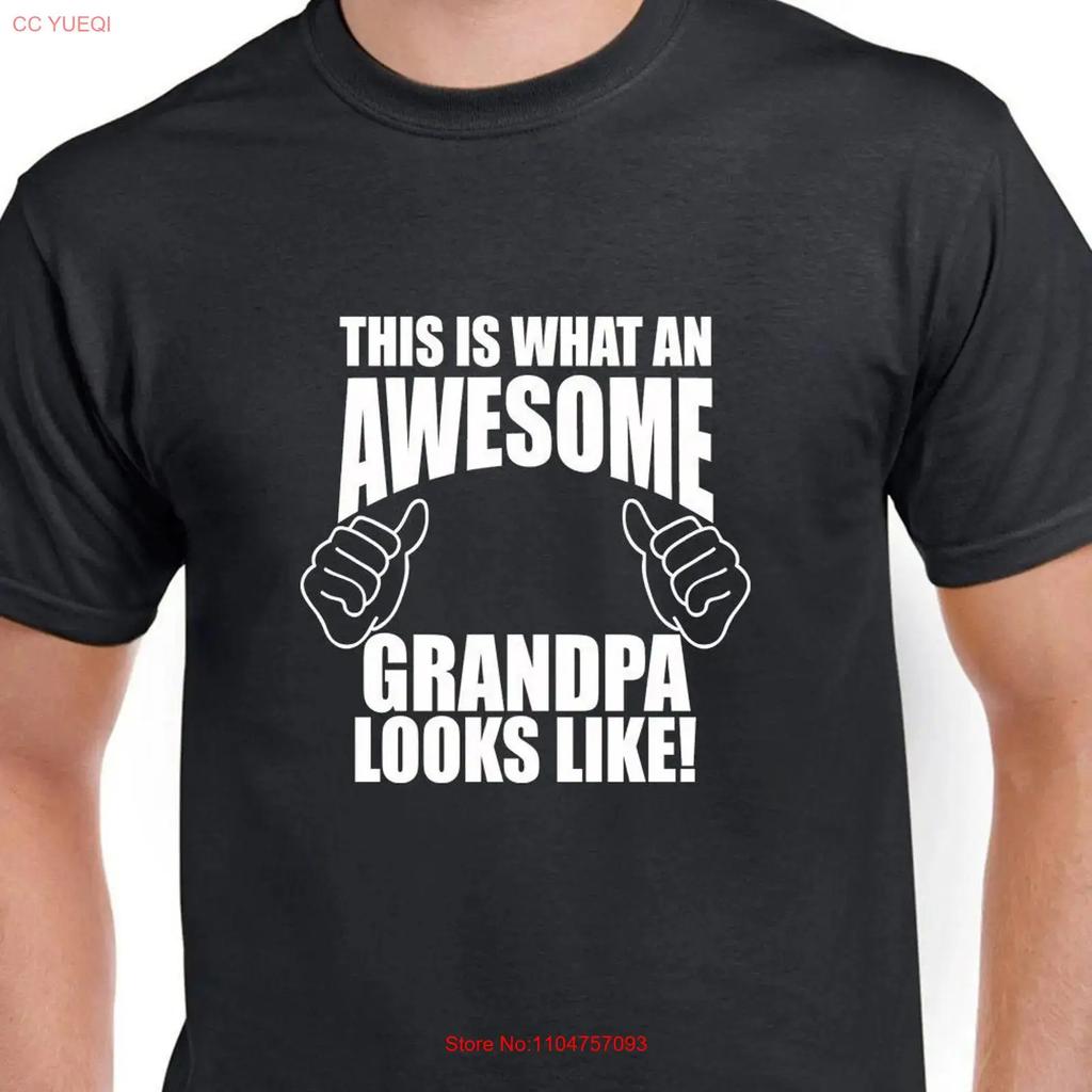 This Is What An Awesome Grandpa Looks Like T Shirt For Grandad Vintage Top For Everyday Wear Fashion Designer Clothes