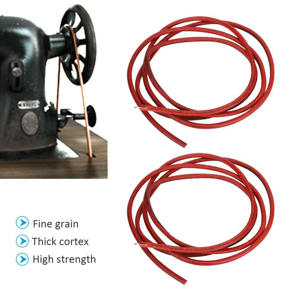 2pcs Cowhide Sewing Machine Belt 72 Inch Cowhide Sewing Belt Foot Pedal Belt Household Use