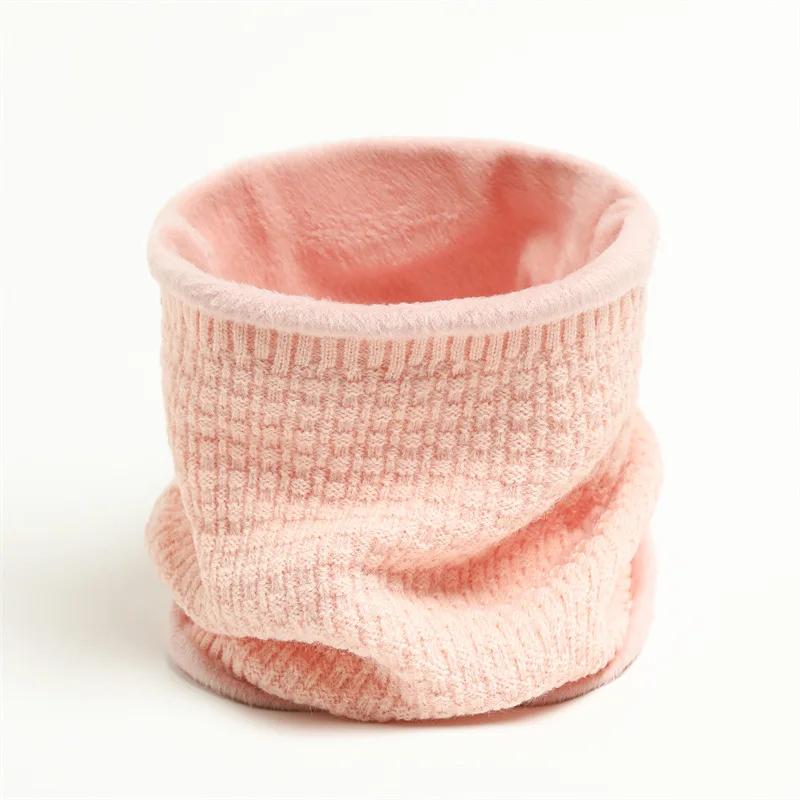 Solid Thick Warm Ring Scarf Fashion Winter Striped Warm Women Men Outdoor Full Mask Scarves With Plush Snood Unisex Muffler