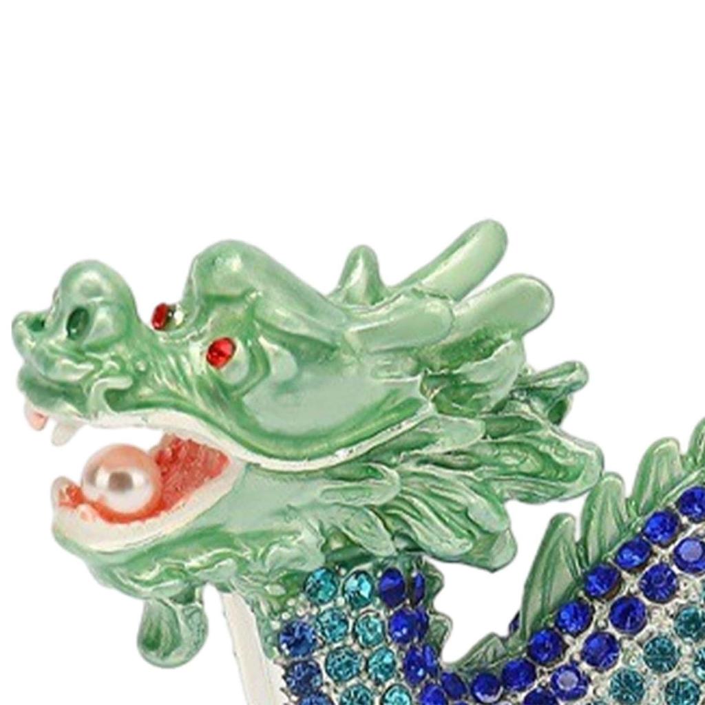 Alloy Dragon Figurine Sculpture Fengshui Crafts Animal Mini for