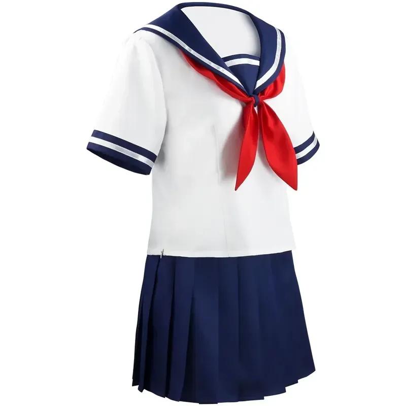 Halloween Jeu Ayano Aishi Cosplay Anime Costume Yandere simulateur Yandere Chan marin Costume lycée Jk uniformes