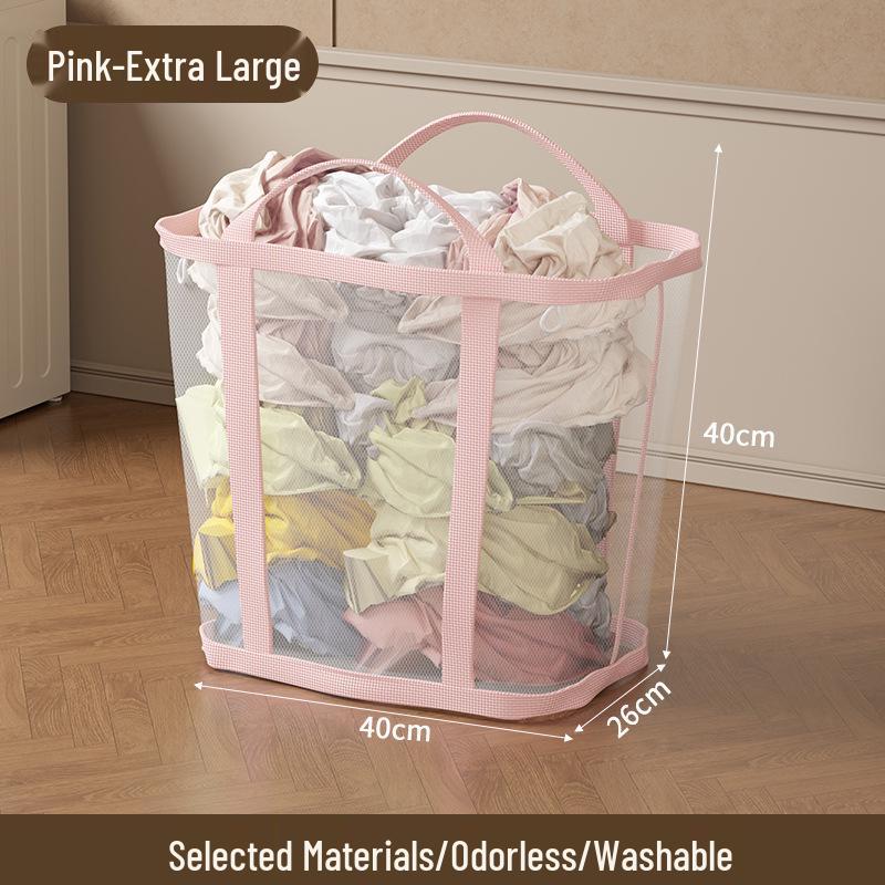 Wall-Mounted Foldable Laundry Basket: Large Capacity Bathroom Clothes Organizer