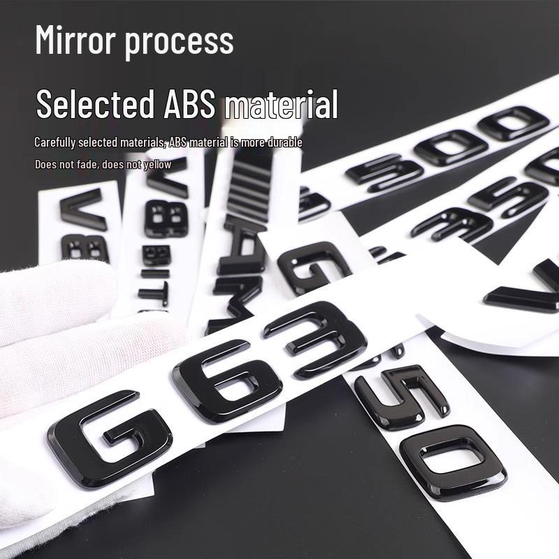 Compatible with Mercedes G63 Rear Emblem & V8 BITURBO AMG Side Sticker.