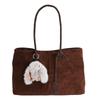 Simple retro suede bag women's 2025 new large-capacity commuting single shoulder underarm fashion portable tote bag