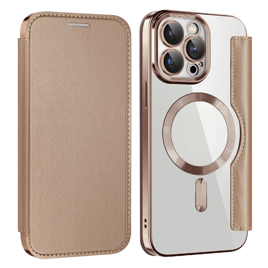 For iPhone 13 Pro Case Compatible with MagSafe RFID Blocking Card Holder Leather Phone Cover
