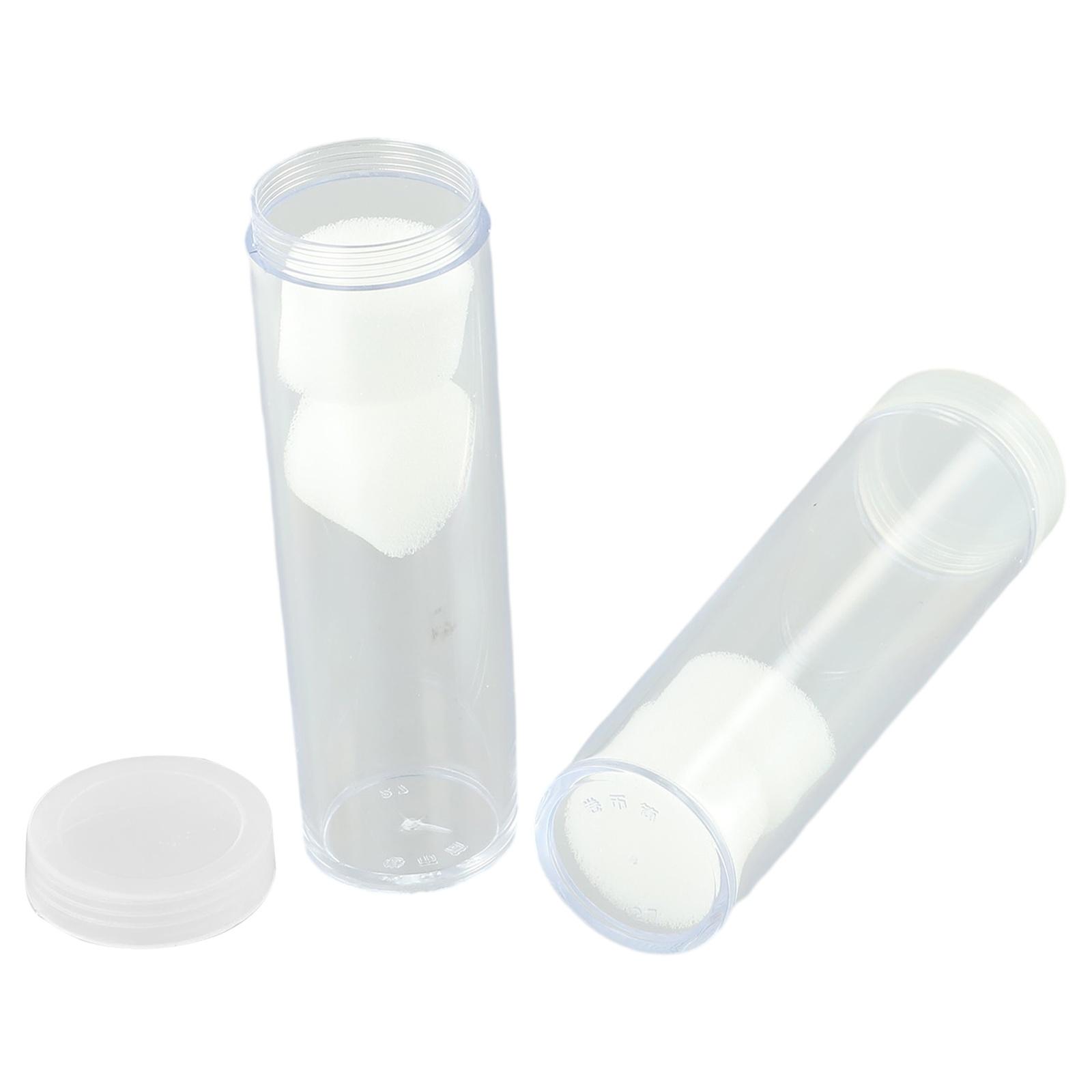 

Set of 10 Coin Storage Tubes 27mm/30mm Diameter Plastic Holders for Organized and Secure Coin Collection Storage for Collectors 27mm