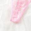 Women's Sexy Solid Color Lace Hollow See-through Low Waist Thong