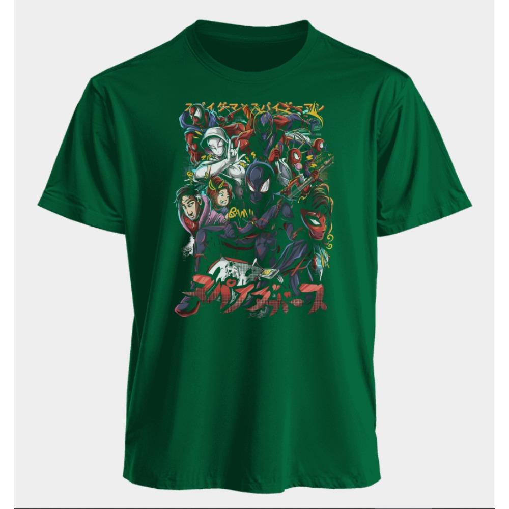 Men's and Women's T-shirts Spider Man Summer American Spring and Autumn Sports Trend Harajuku Fashion Short Sleeves