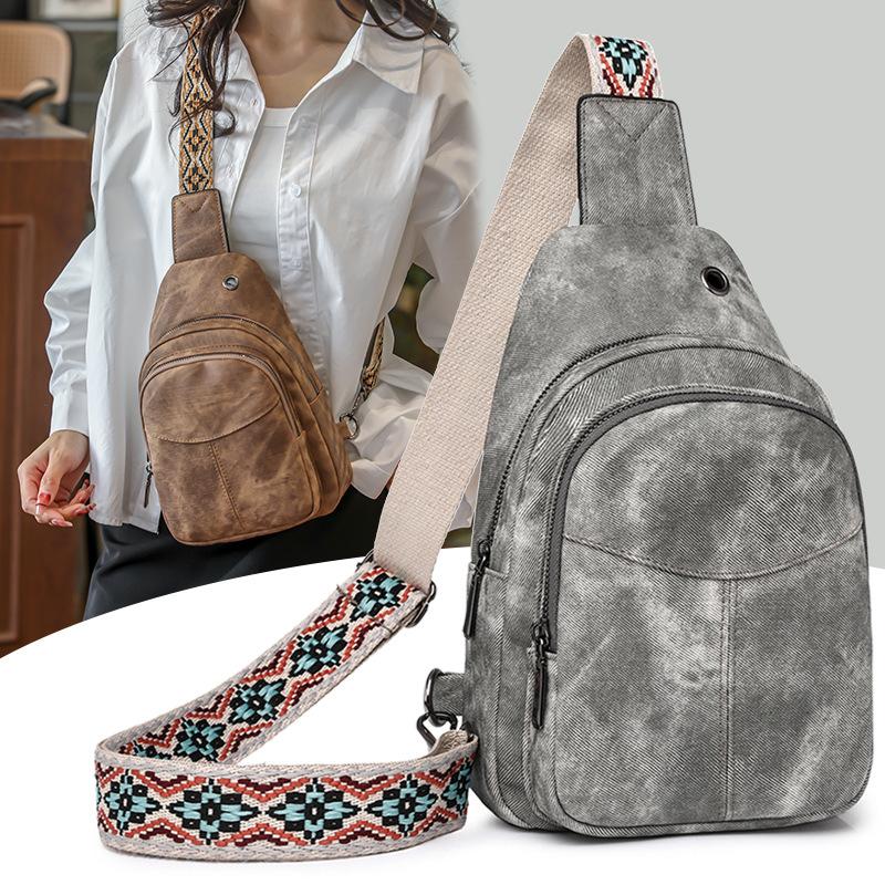Brusttasche Weiches Leder Hochwertiger Rucksack Mode Lässig Damen Schulter Umhängetasche Trend High-End Brusttasche