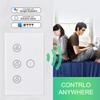 WIFI Tuya Intelligent Fan Light Switch Digital Adjustable Stepless Speed Control Touch Panel Switch APP Wireless Remote Control