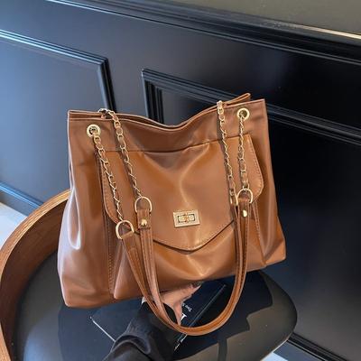 Sac à bandoulière rétro pour femme, sac messager d'hiver nouveau, grande capacité, sac à chaîne, sac fourre-tout pour femme