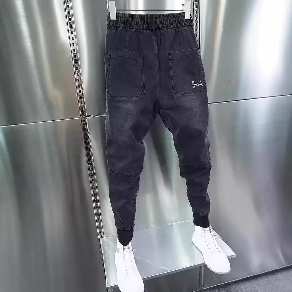 Pánské vyšívané džíny slim fit - 2024 jaro/podzim volné ležérní