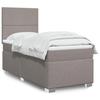 VidaXL Sommier à lattes de lit avec matelas Taupe 90x190 cm Tissu, lit, lit à plate-forme, lit à panneaux, meuble de chambre 3292640