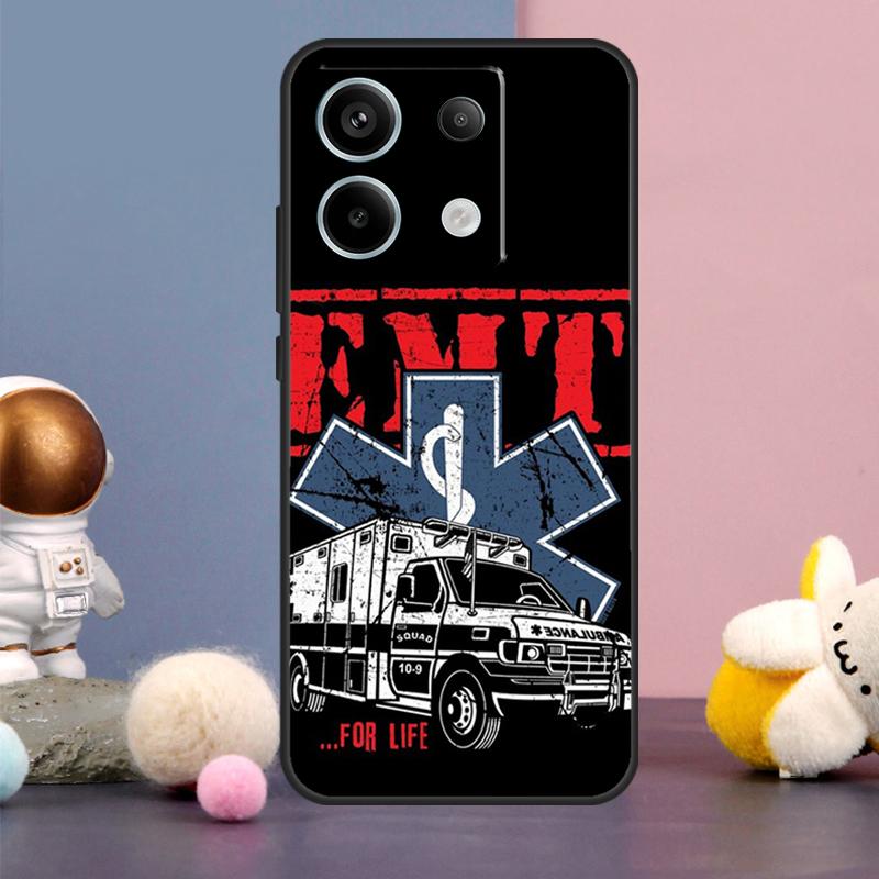 

EMT EMS Ambulance Case For Xiaomi Redmi Note 15 Pro Plus 10 11 12 13 14 Pro Redmi 15 15C 14C 10C 12C 13C Cover Redmi Note 9