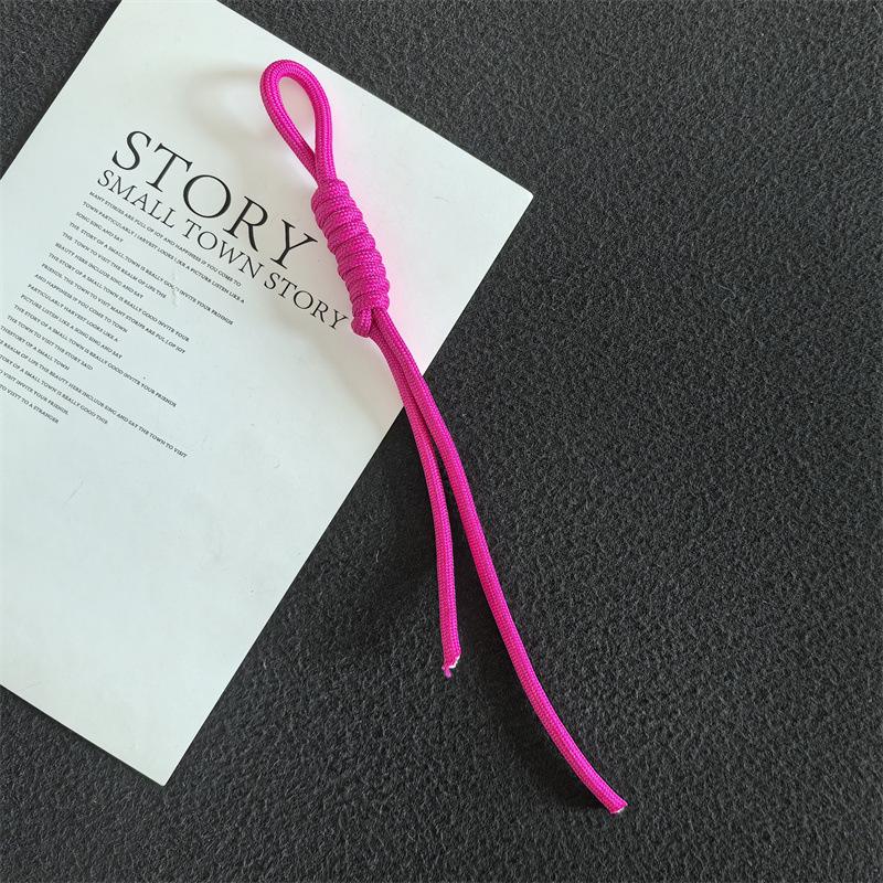 Colorful Trendy Miu Style Polyester/Nylon Braided Rope Pendant with Knotting for Bags