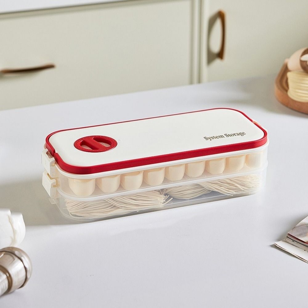 Plastic Dumpling Box Transparent Food Freezer Storage Box Practical Food Storage Container Kitchen