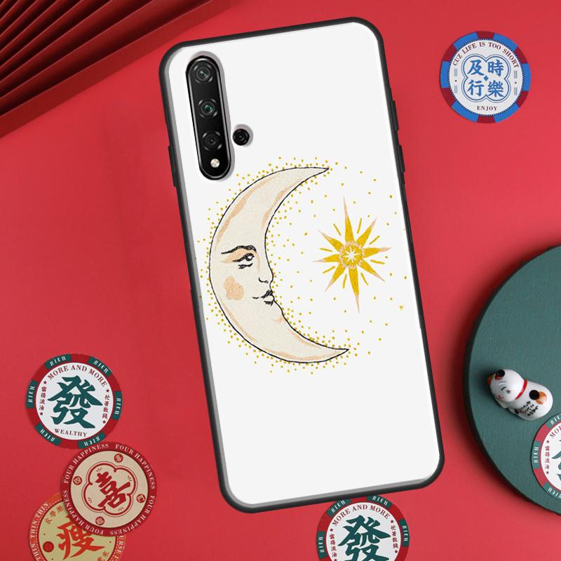 Sun Moon Art For Huawei P20 P30 P40 Lite P60 Pro Nova 12i 11i 8i 12s 9 10 SE Y90 Y60 Y70 Y72 Y61 Y91 Case