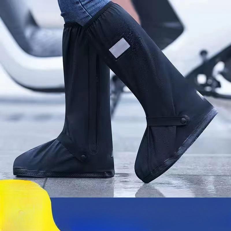 Fashion Rain Shoes Cover Men Women Waterproof Shoes Cover Protection High Cylinder Wear Resistant Light Rain Boot Accessories