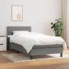 Exclusive House - Bed Slat Base with Mattress Dark Grey 100x200cm Fabric