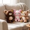 Soft Bear Plush Toy Stitched Button Ear Bear Stuffed Doll Button Bear Plush Doll  Home Decor