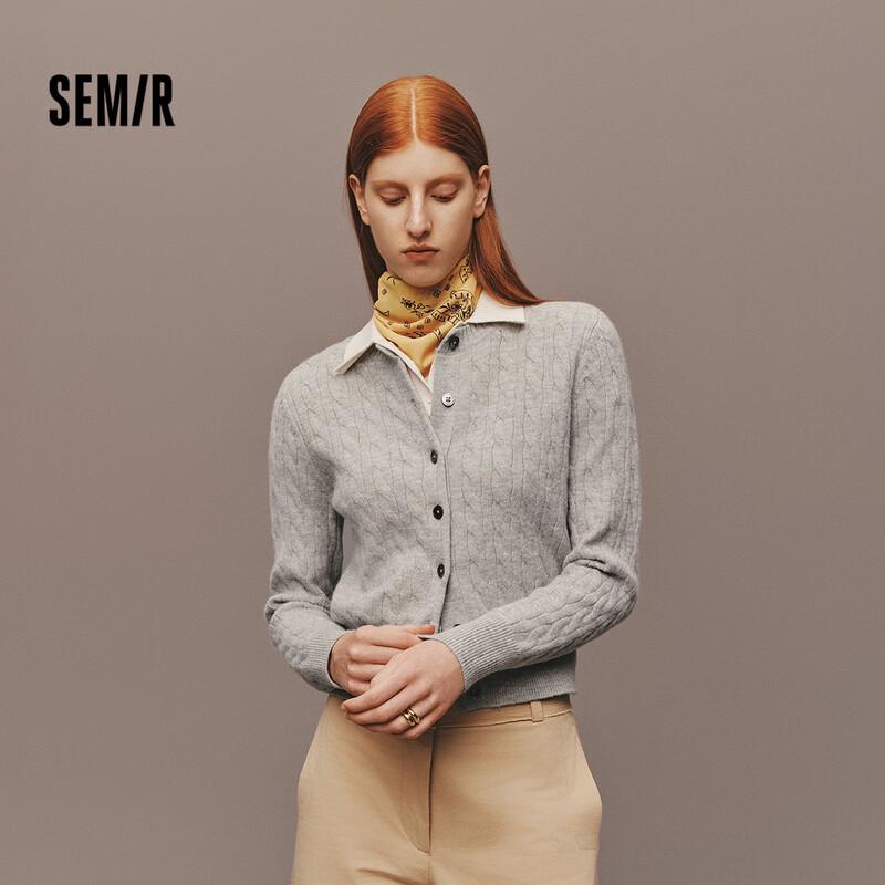 Женский кардиган Semir крупной вязки XL серый