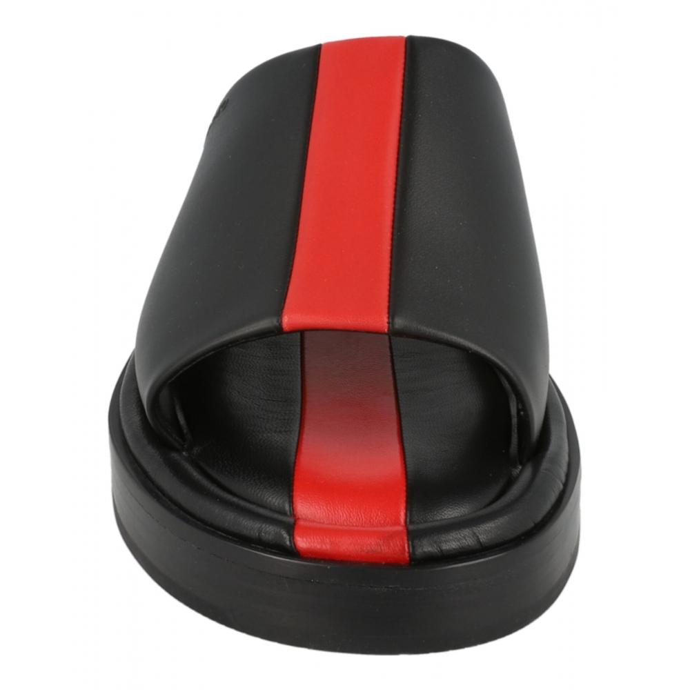 Salvatore Ferragamo Facundo Leather Slides Black