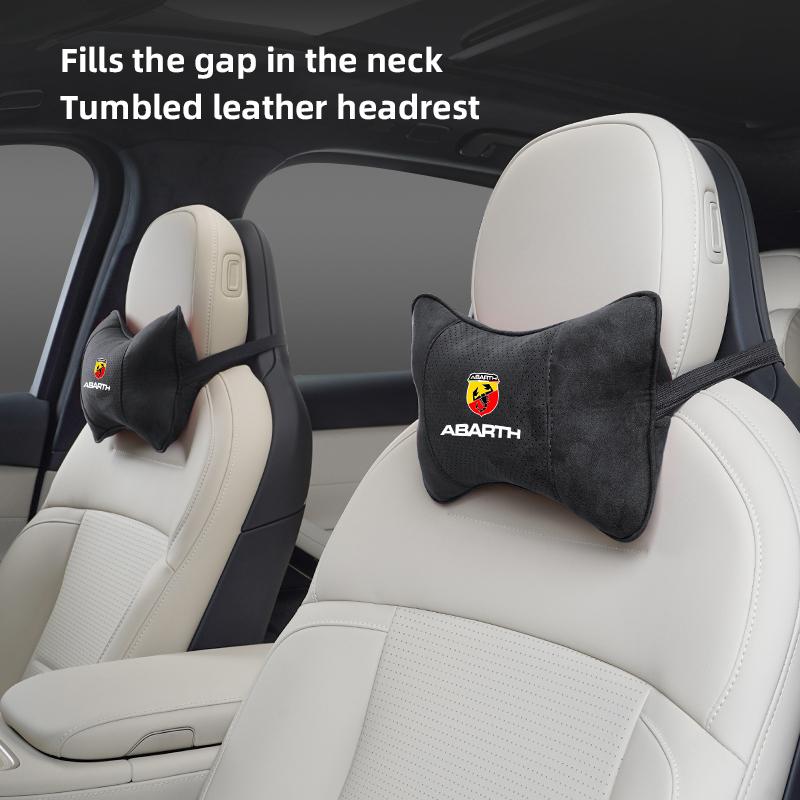 Wildleder Kopfstütze Auto Atmungsaktiv Memory Schaum Nackenkissen Für Fiat Abarth Argo Croma Albea Tipo Palio Viaggio 500 Punto Panda Stilo