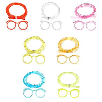Creativity Soft PVC Glasses Straw Drinking Party Supplies Funny Toy