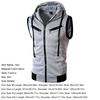 Fashion Men Sleeveless Zipper Hooded Vest Casual Top for Fitness Gym Sports