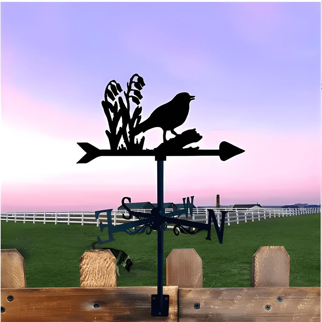 Decorative Iron Weather Vane - Outdoor Metal Roof Ornament