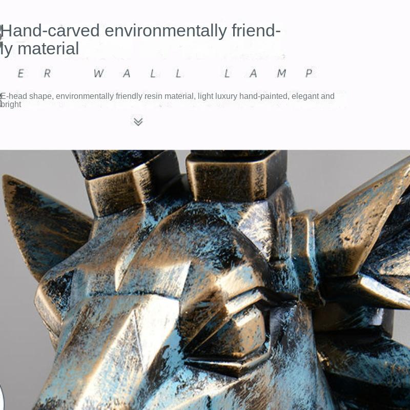 Zhaocai Deer Head Wall Hanging Background Wall Lamp Personalized Creative Decoration Lamp Wall Lamp Living Room Hanging Piece Deer Horn Lamp