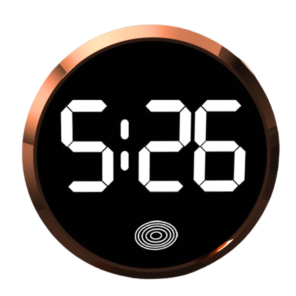 Car LED Digital Clock with Temperature Display Easy Installation Magnetic Back Round Clock for Dashboard or Consoles