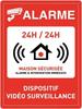 Hisun Tin Sign HD Tin Sign Bilingual Security Warning Wall Decor  Retro French  English Video Surveillance Metal Poster for Business Home
