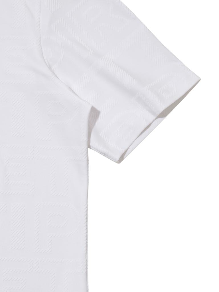 PIRETTI Matera Logo Jacquard Polo Shirt M_White