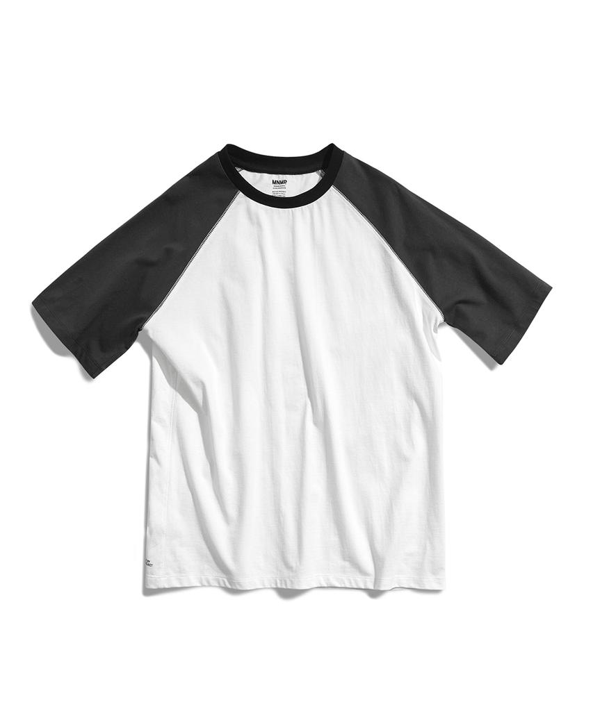 MINIMALPROJECT Under Log Raglan Short Sleeve T-Shirt Mst190 [White/Darkgray]